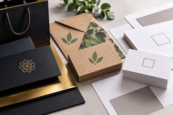 Como o papel certo comunica o posicionamento da sua marca (luxo vs. sustentável vs. minimalista)